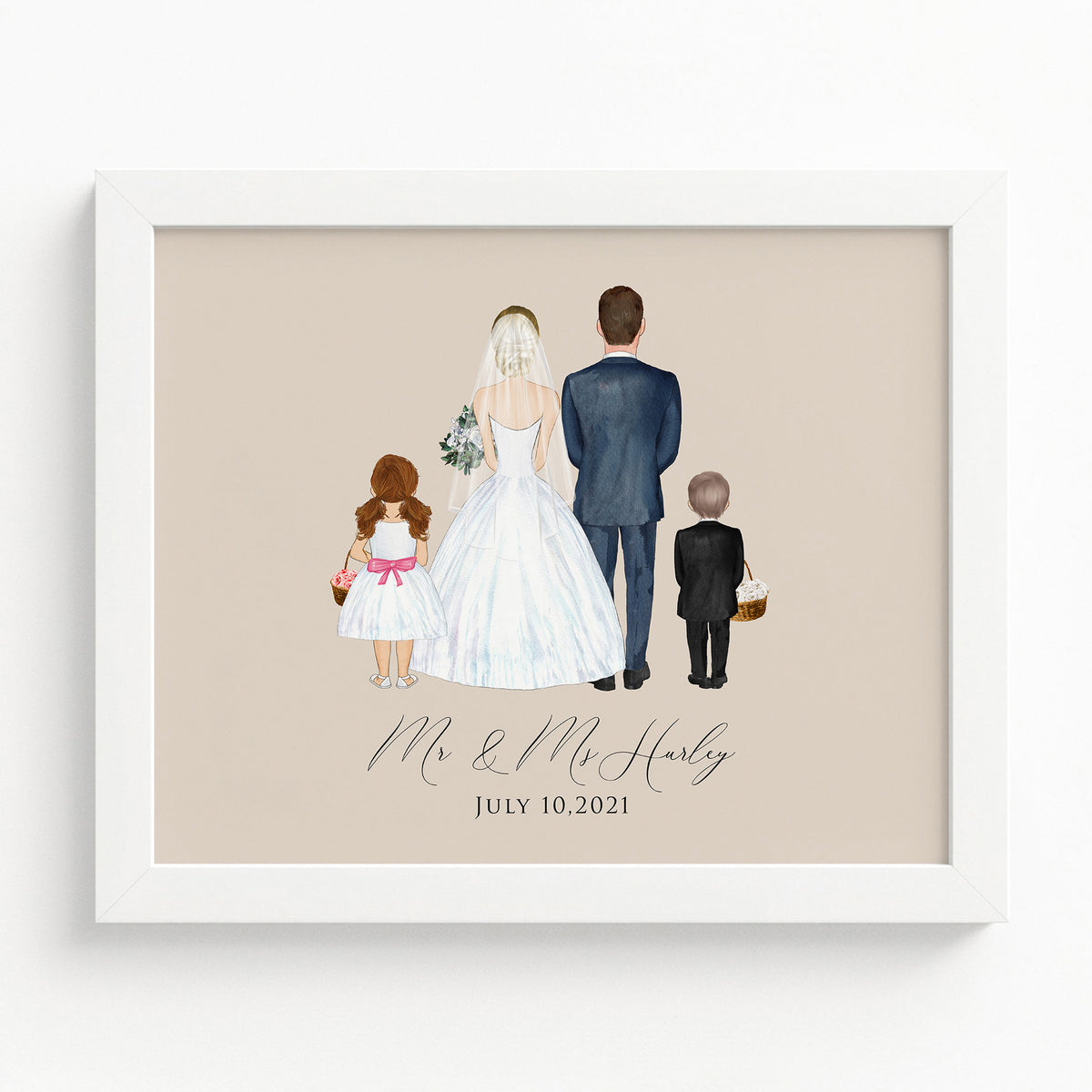 Custom Wedding with Flower Girl & Ring Bearer | Wedding Gift