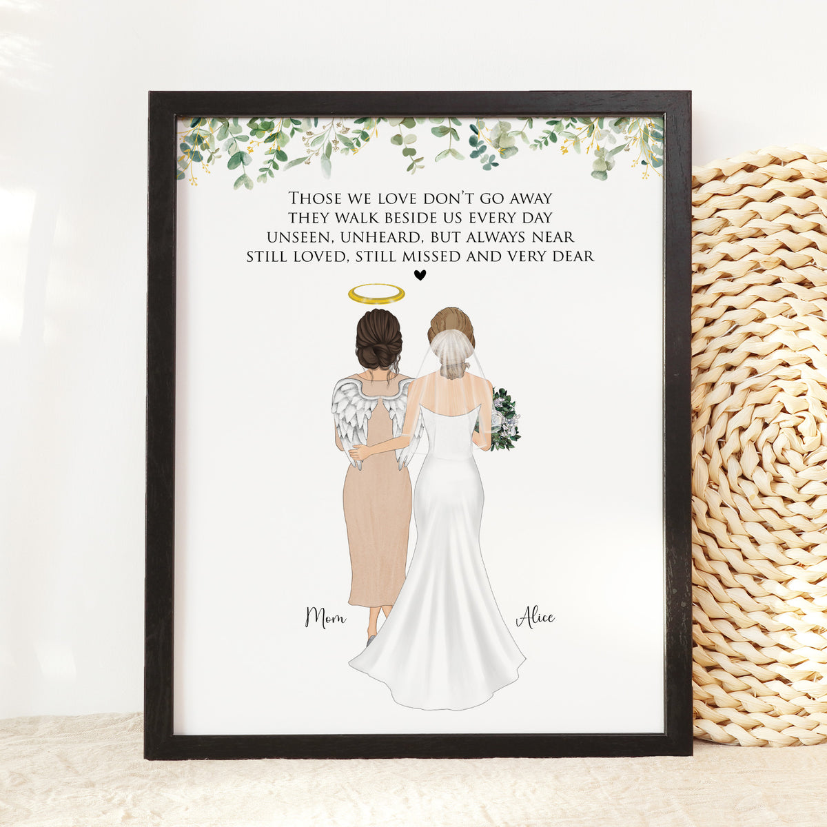 'In Loving Memory' Mother of Bride Wedding Portrait | Memorial
