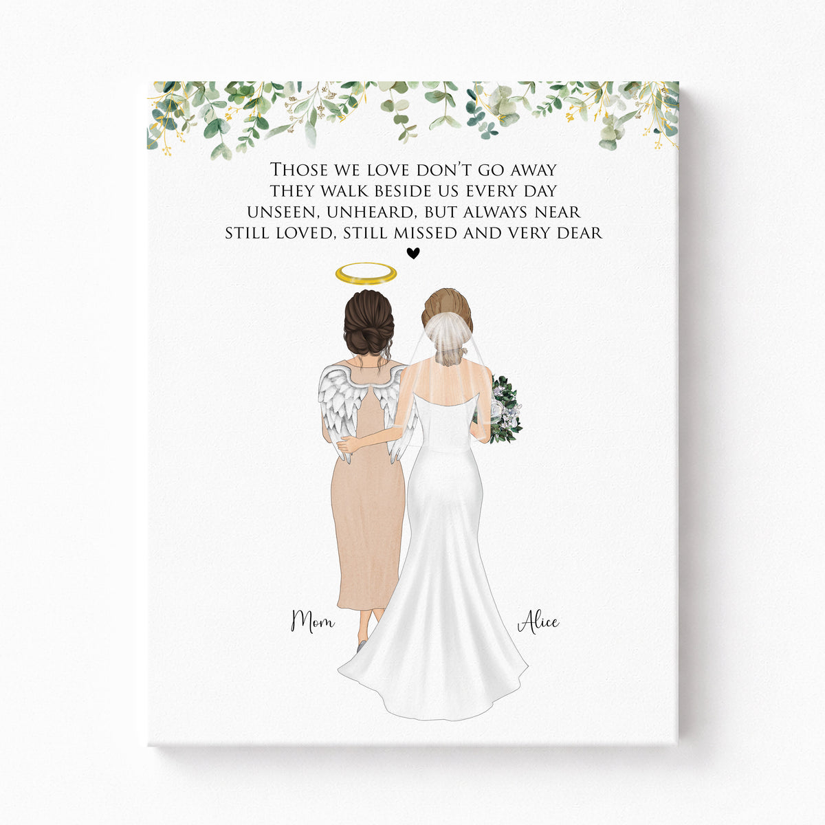 'In Loving Memory' Mother of Bride Wedding Portrait | Memorial