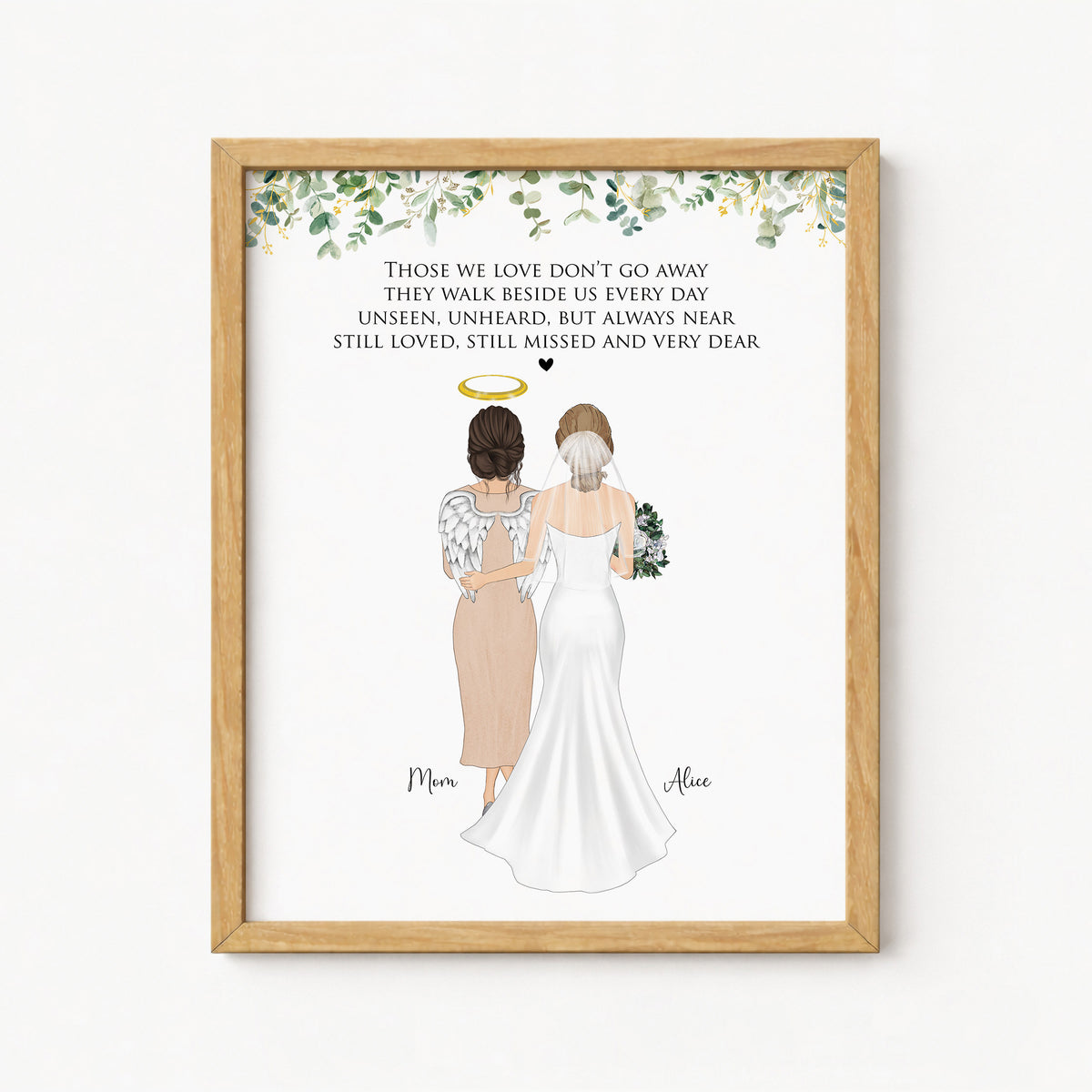'In Loving Memory' Mother of Bride Wedding Portrait | Memorial