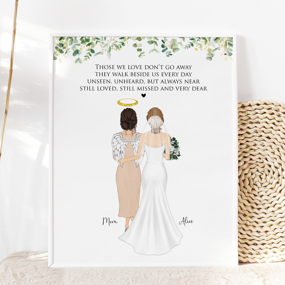 'In Loving Memory' Mother of Bride Wedding Portrait | Memorial