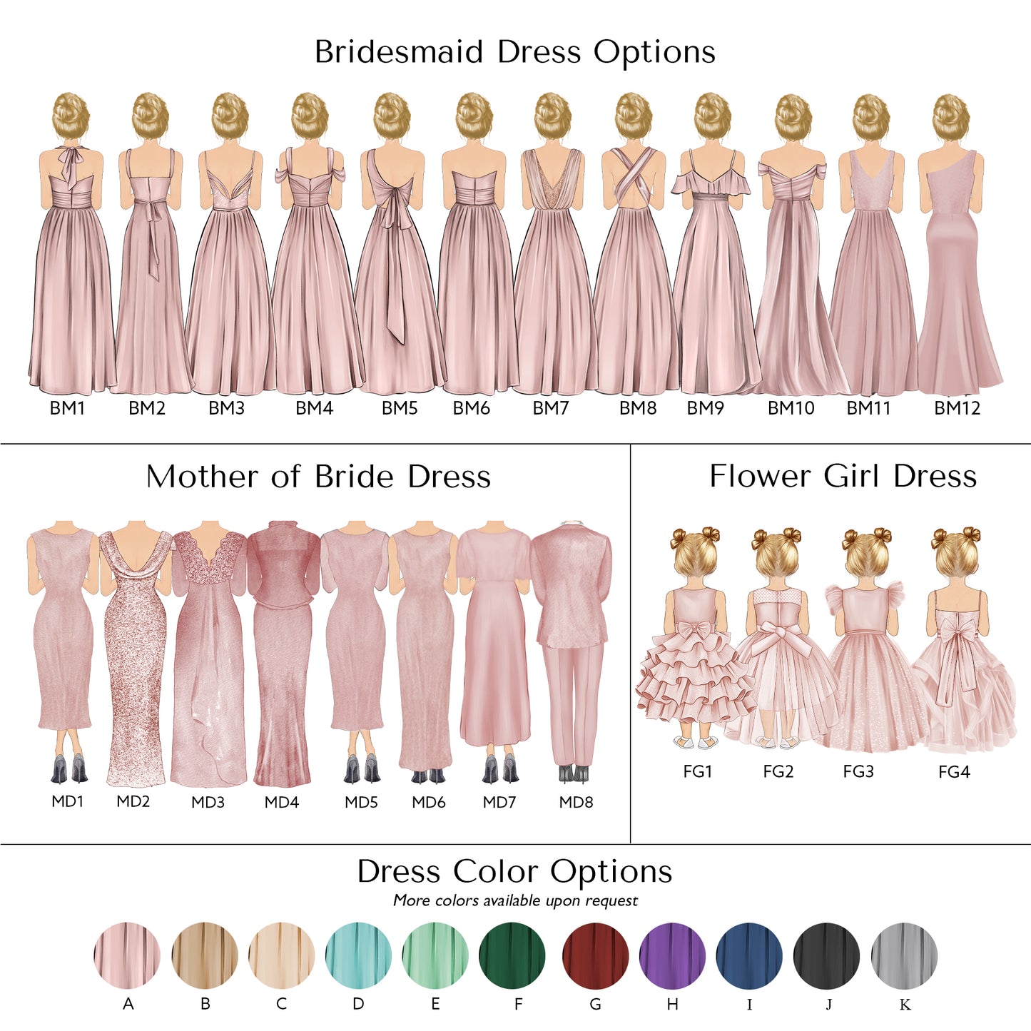 the different types of bridesmaid dresses