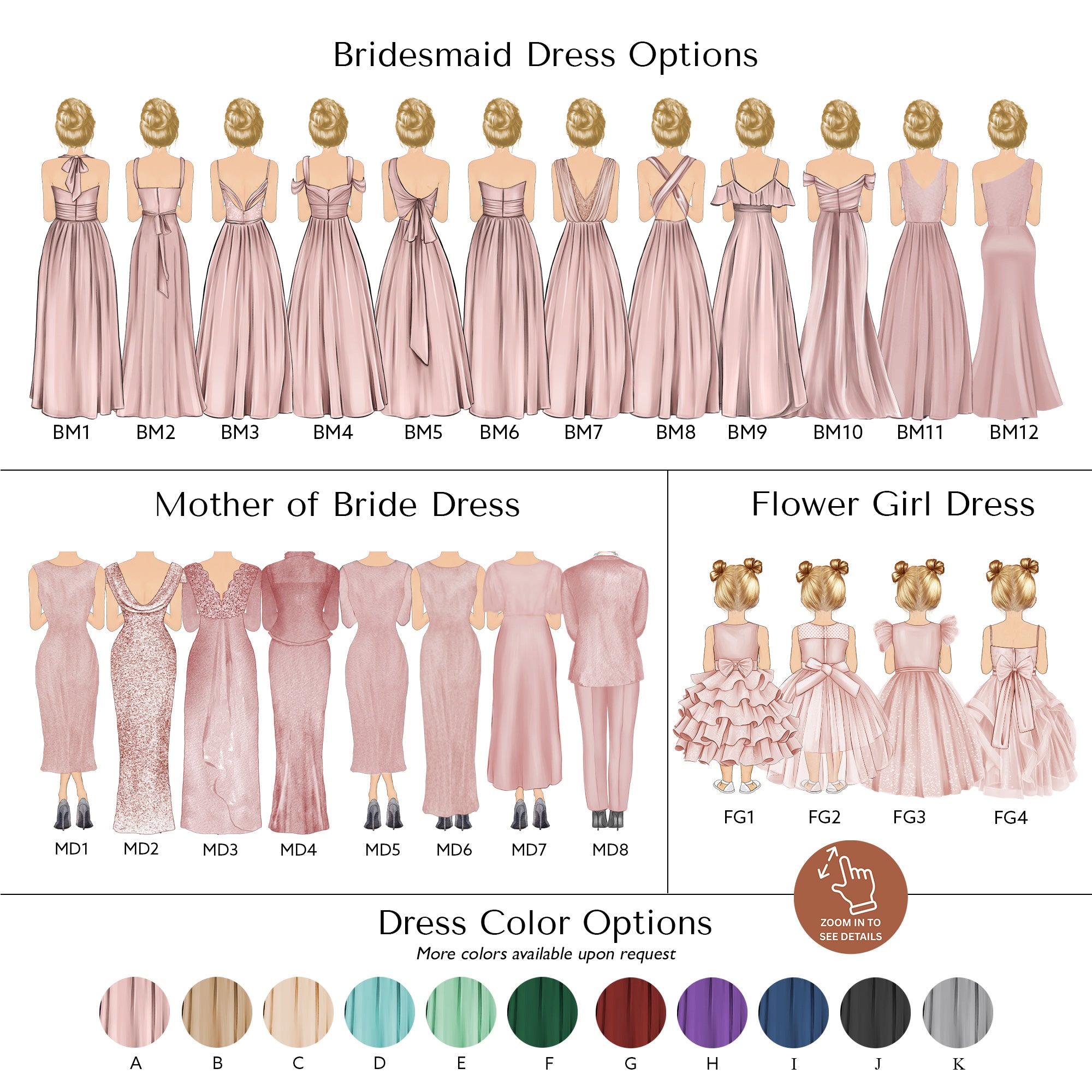 the different types of bridesmaid dresses
