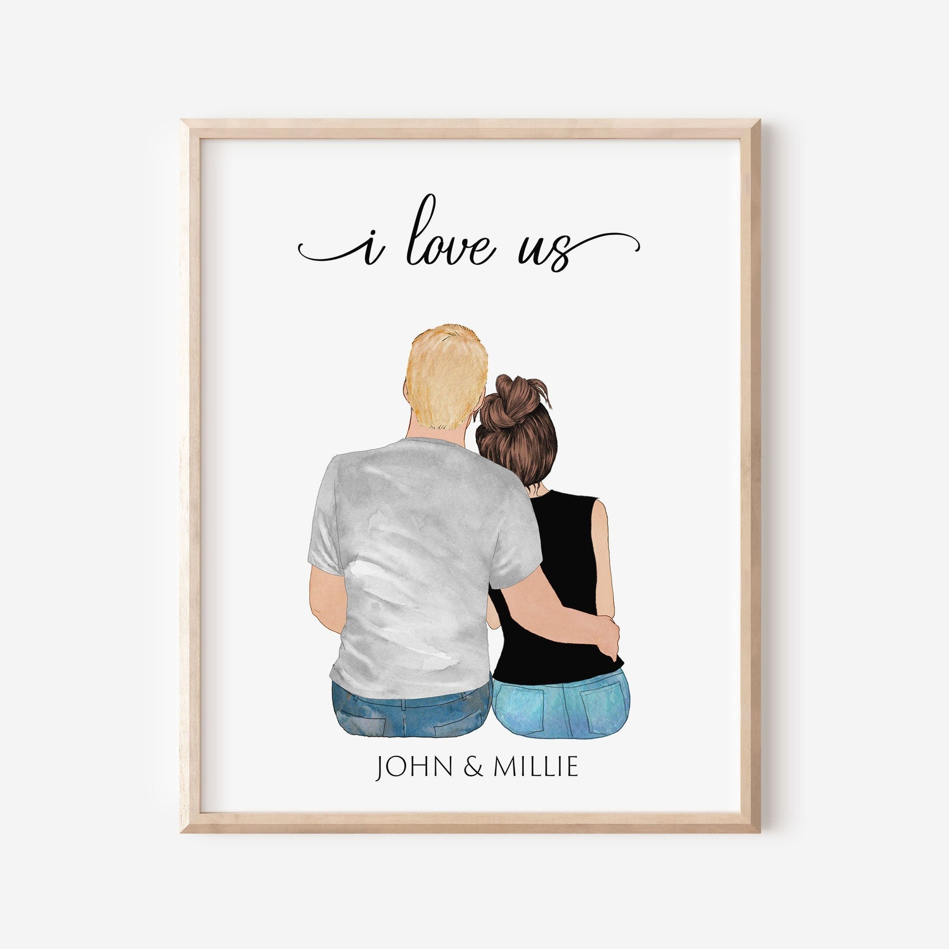 Custom Mother's Day Gift for Her, Personalized Gift for Couple, Birthday Gift for husband Boyfriend,Anniversary Gift,Couple Wall Art Decor