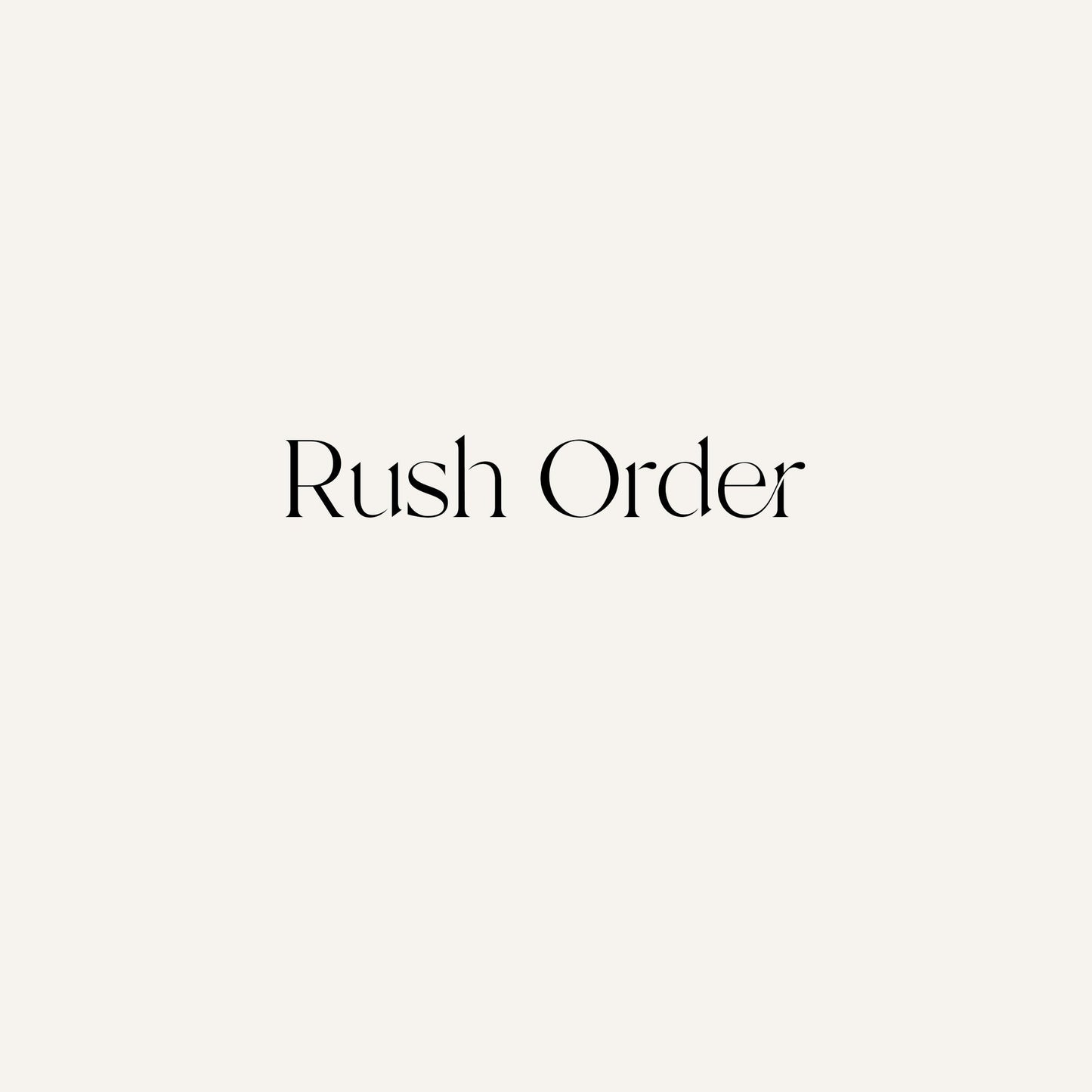 Rush Order Service