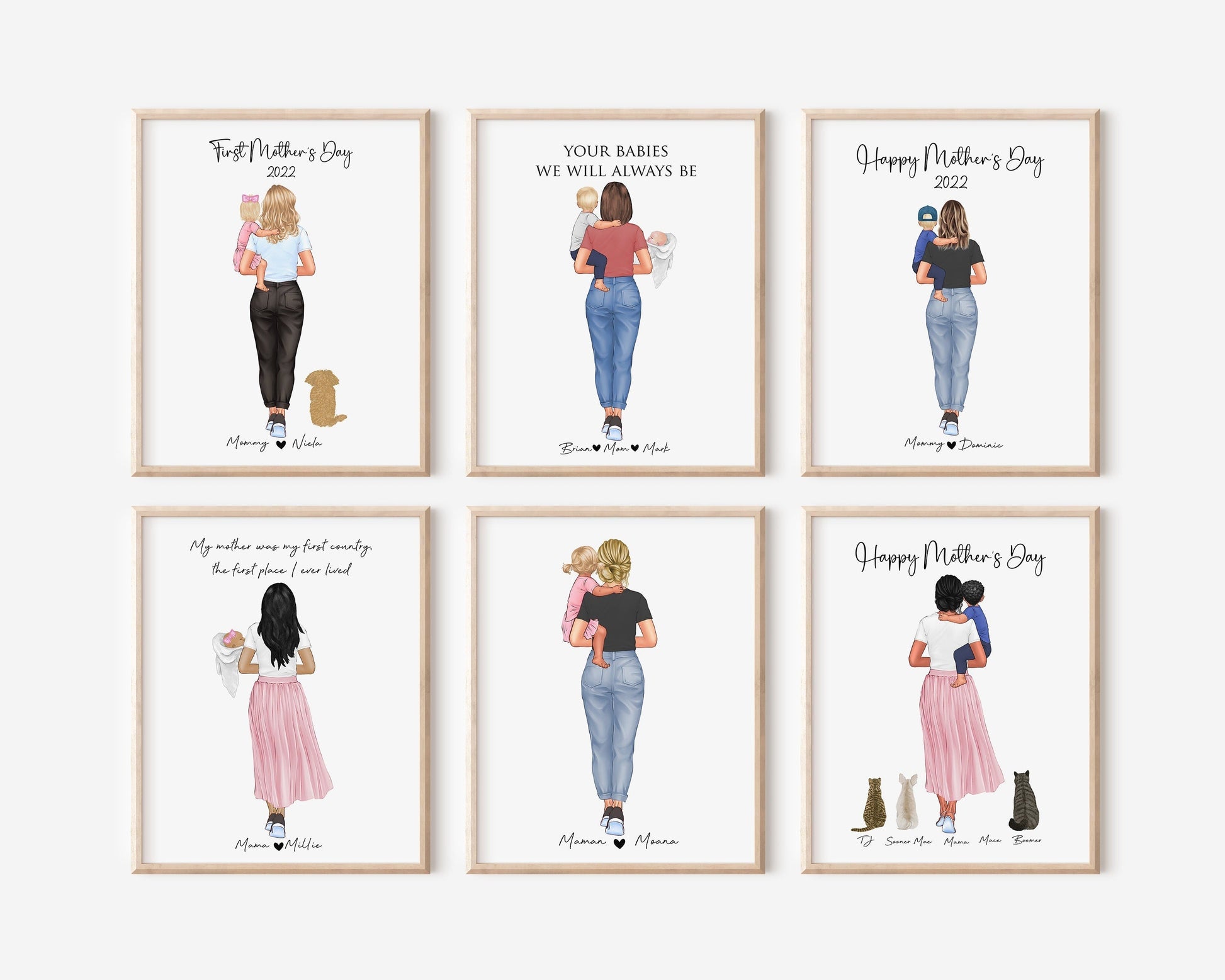 Mother and Toddler Wall Art