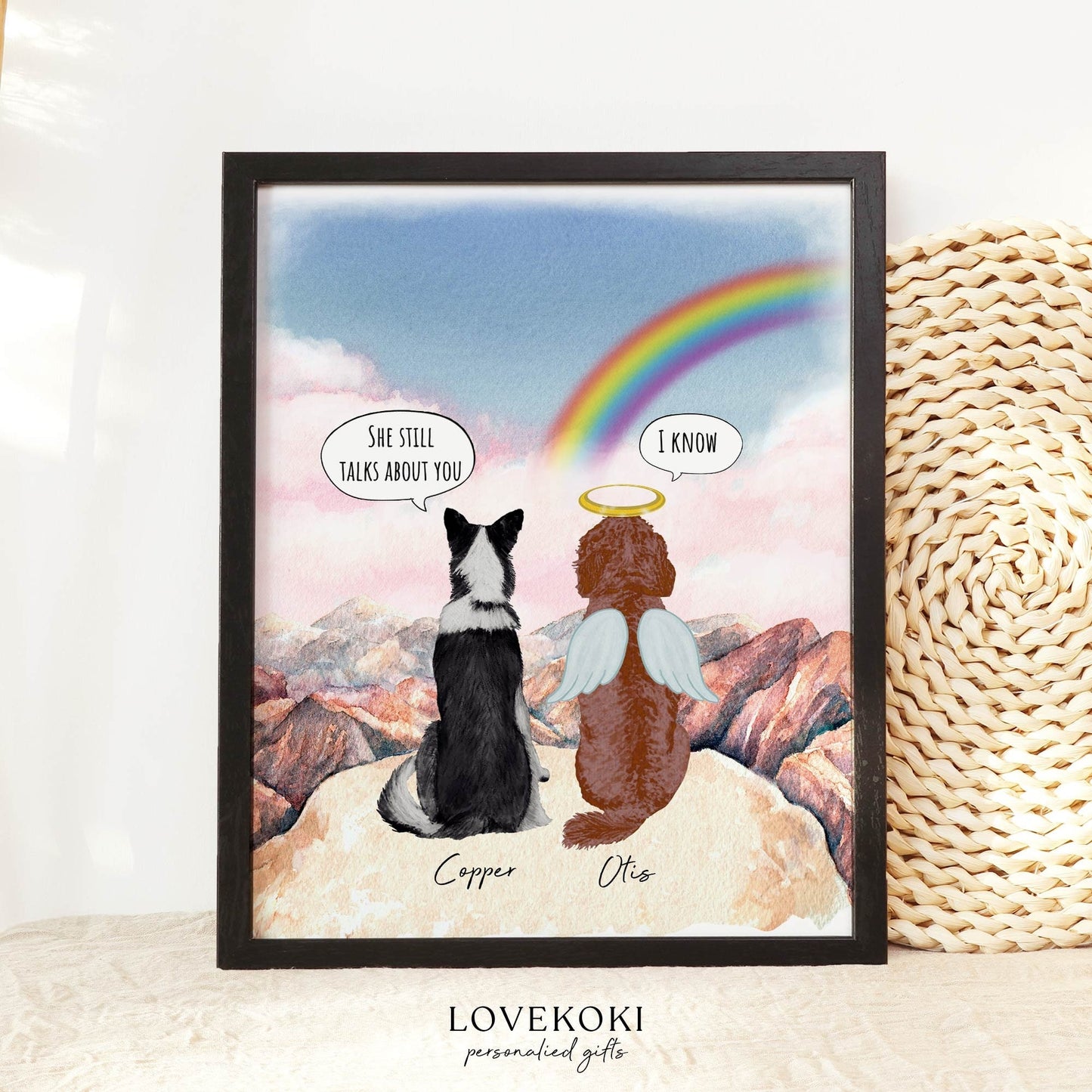 "She Still Talks About You" Dog Memorial Wall Art Print