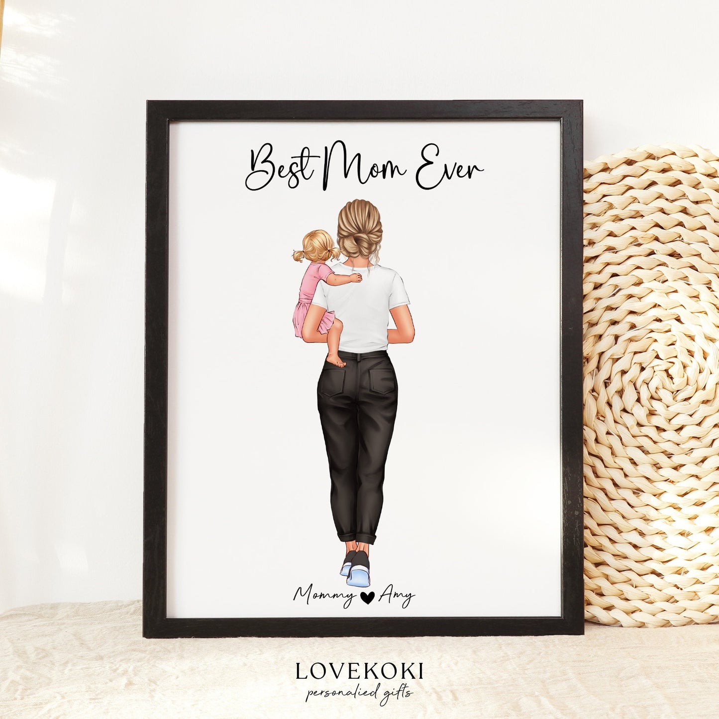 Best Mom Ever Custom Mommy and Me Wall Art