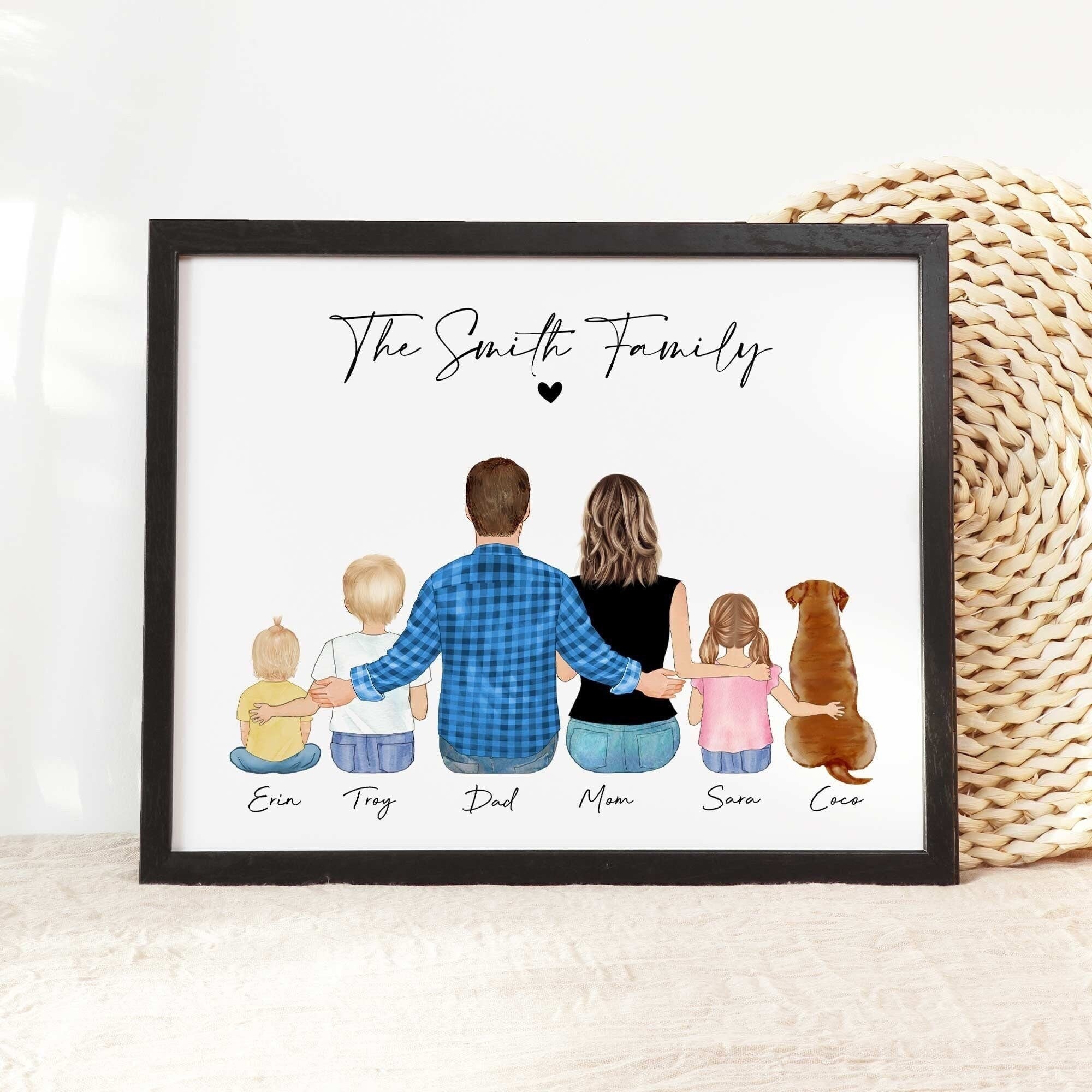 Digital custom portrait from store photo, personalized gift, family portrait, realistic drawing, birthday gift, best memorial gift, pet portrait