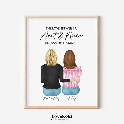 Aunt and Niece Portrait Wall Art