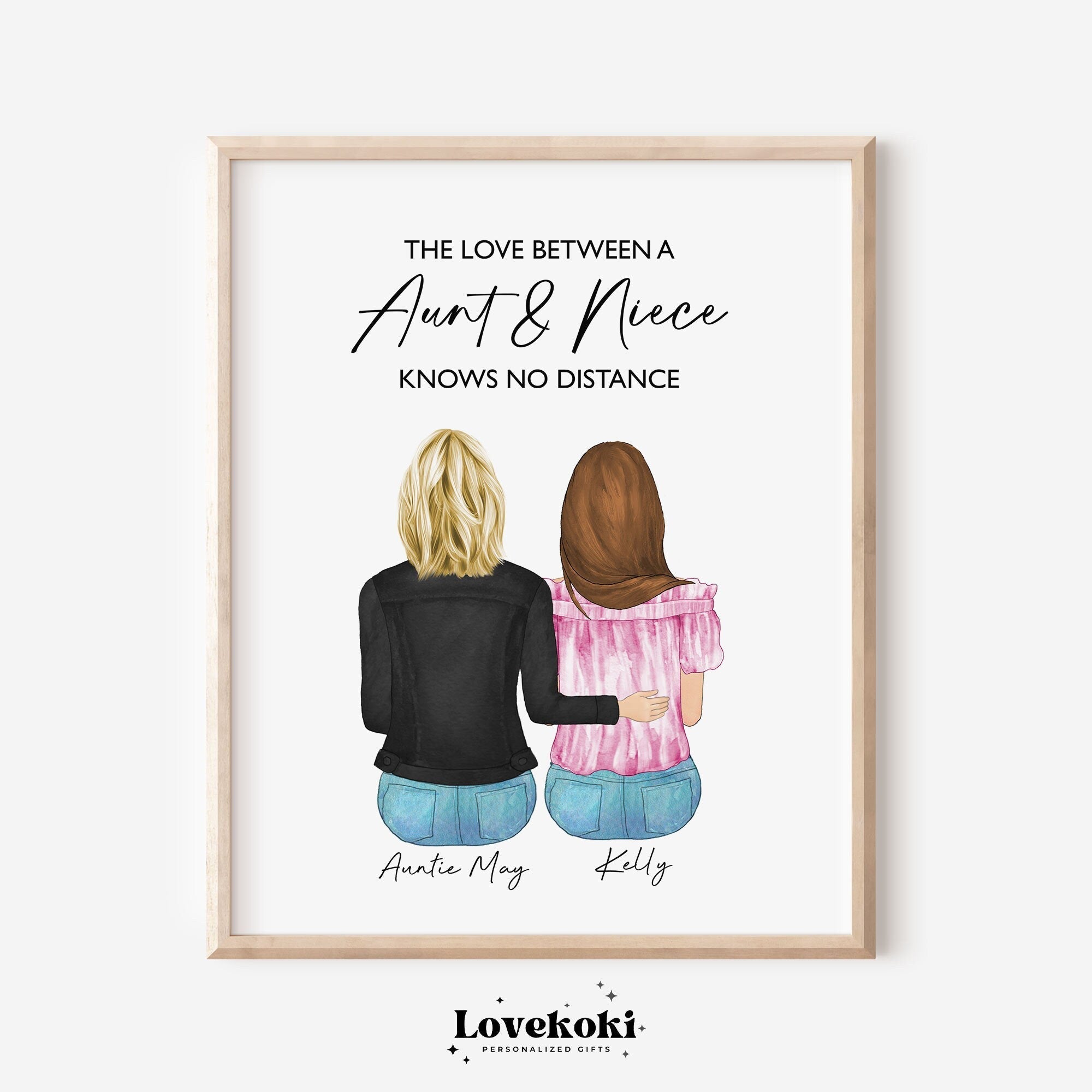 Aunt and Niece Portrait Wall Art
