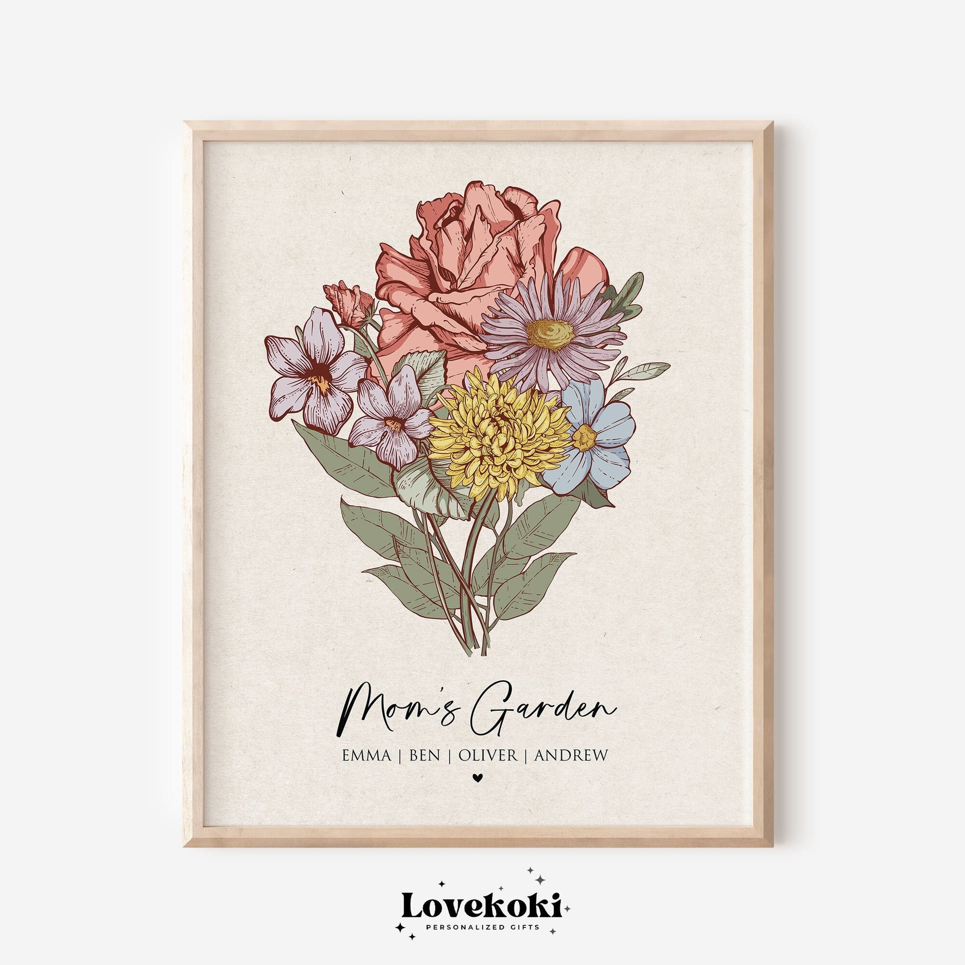 Family Flower Garden Print