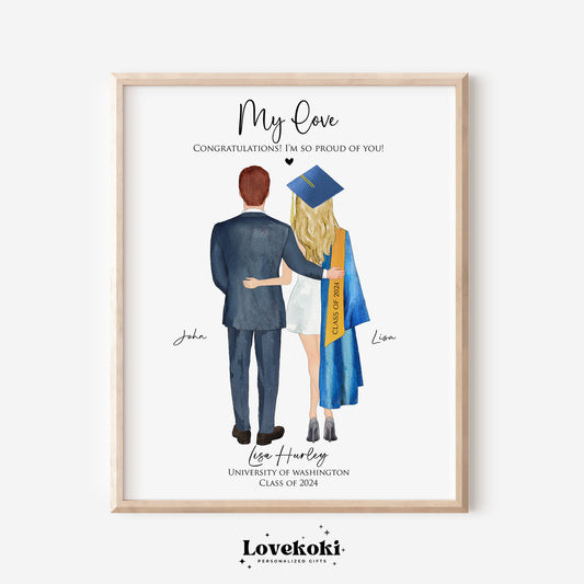 Girlfriend Graduation Wall Art Gifts from Boyfriend