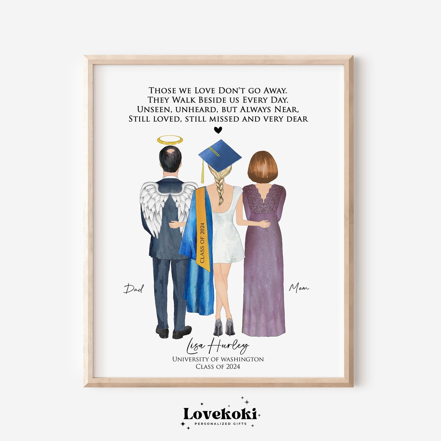 Custom Graduation Memorial Family Print