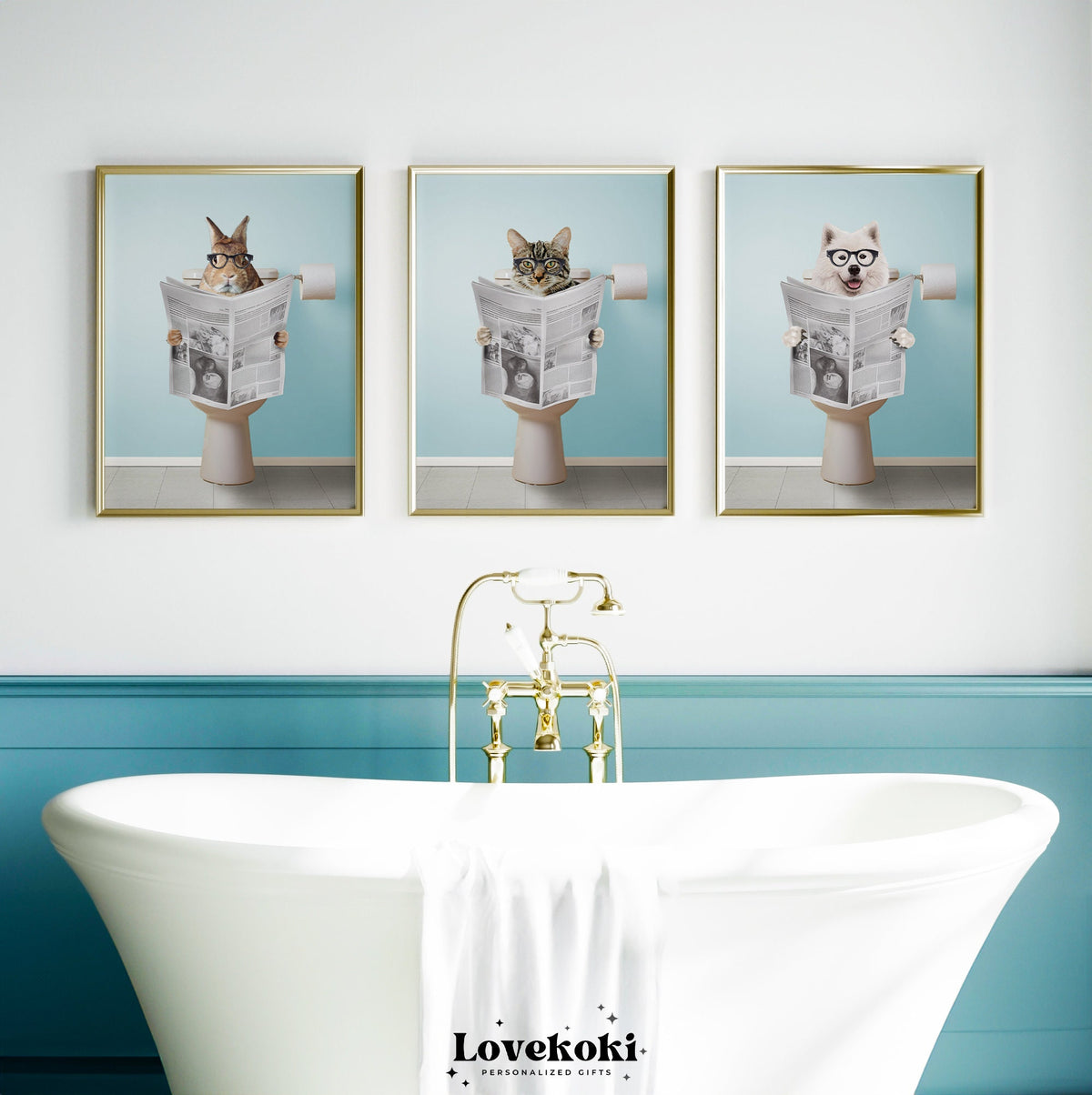 Custom Pet Portrait Photo, Dog in Toilet, Funny Dog or Cat Portrait, Digital Dog Wall Art, Personalized pet gift, Dog Mom Cat Mom, Dog lover