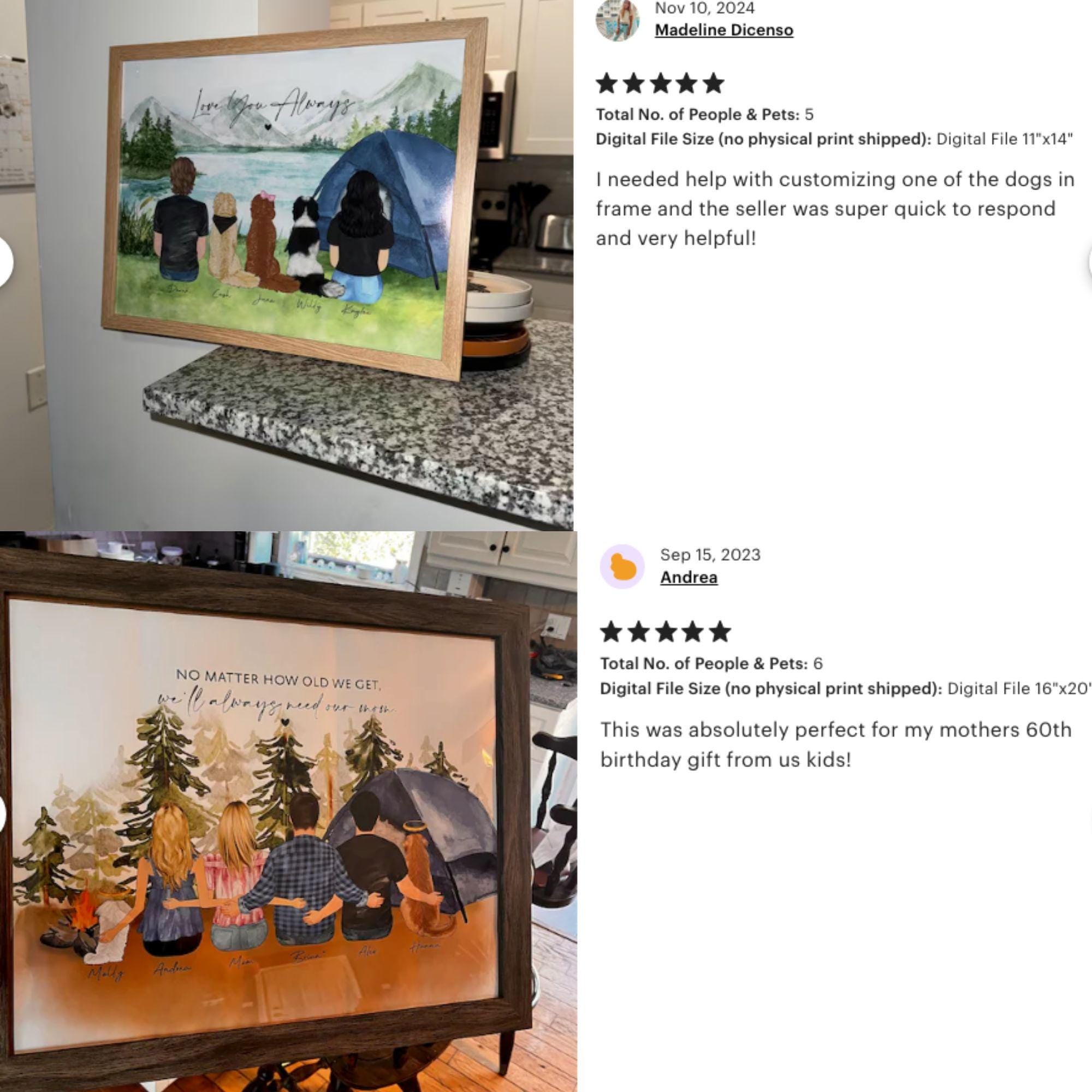 Personalized Grandparents Portrait Wall Art