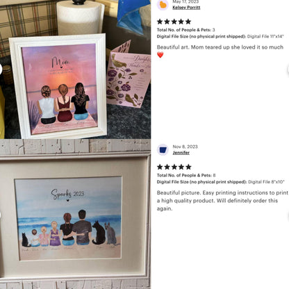 Personalized Grandma and Grandkids Wall Art