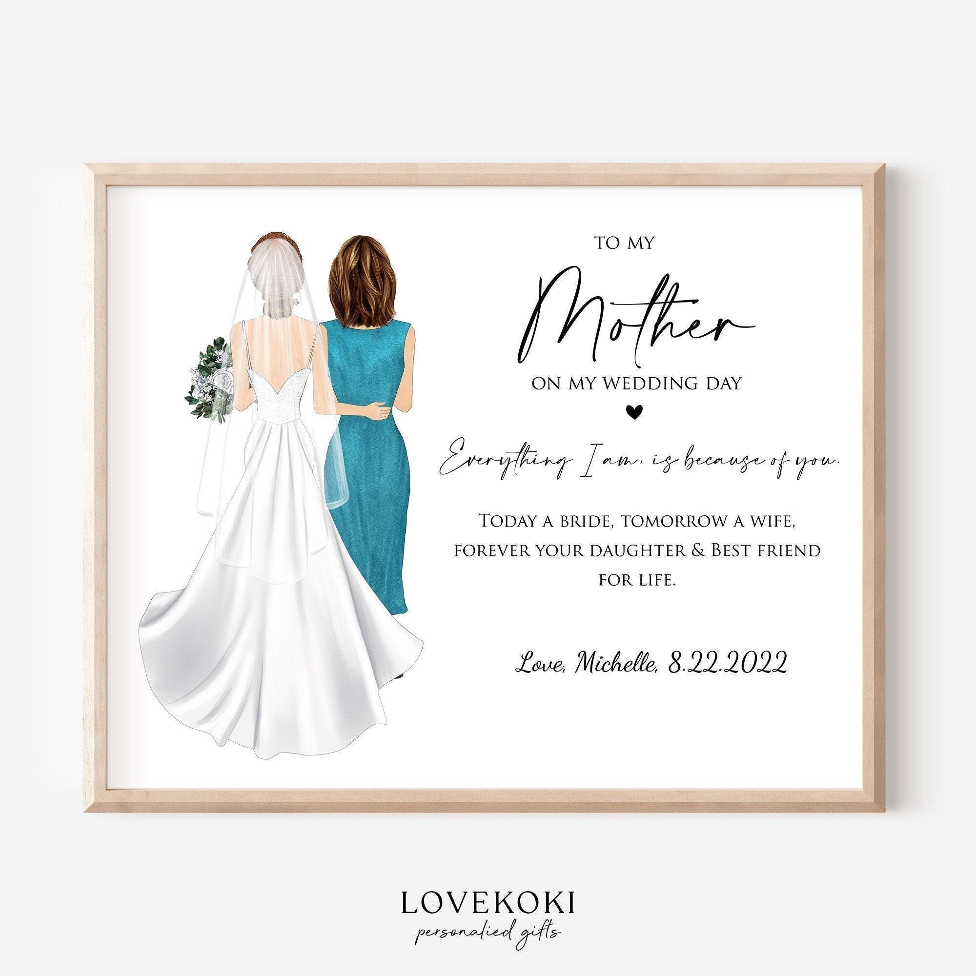 Mother of the Bride Gift, Mother of the Bride online Gift from Daughter, Gifts for Mother of the Bride, To My Mother on My Wedding Day