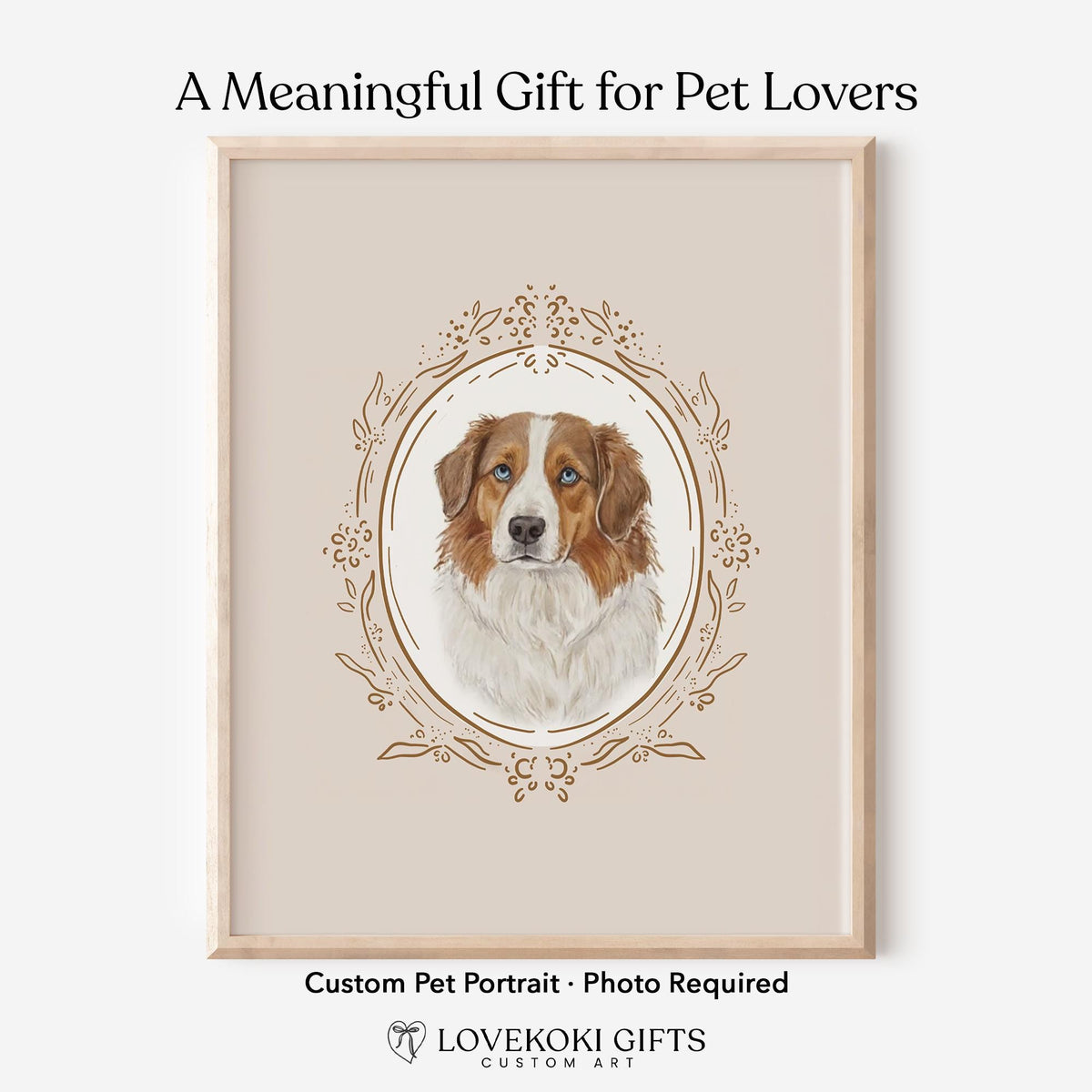 Custom Watercolor Pet Portrait | Dog Cat from Photo – LOVEKOKI GIFTS