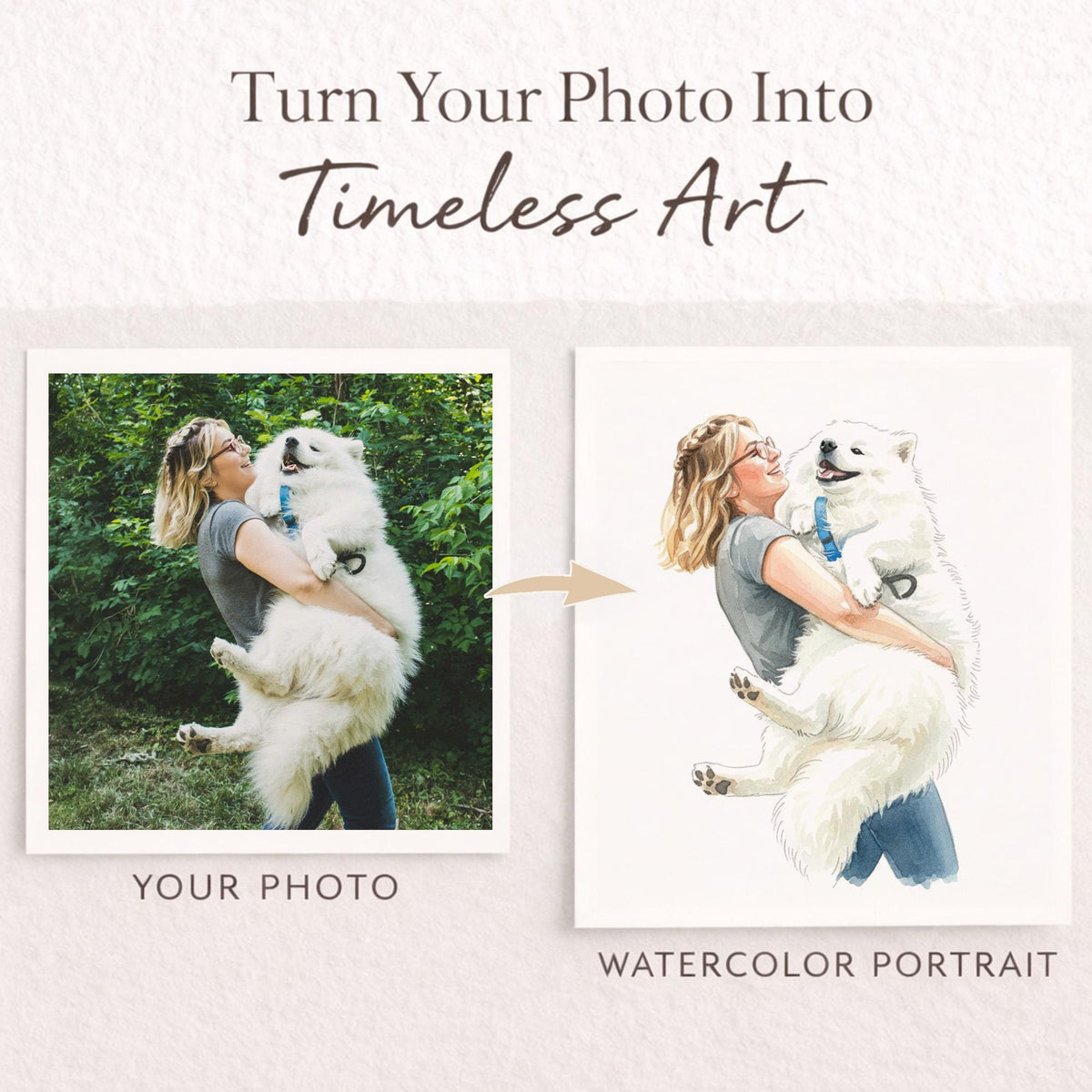 Custom Mother & Daughter Portrait from Photo, Personalized Watercolor Mom Gift, Mother's Day Gift, Canvas, Framed Print, Digital File