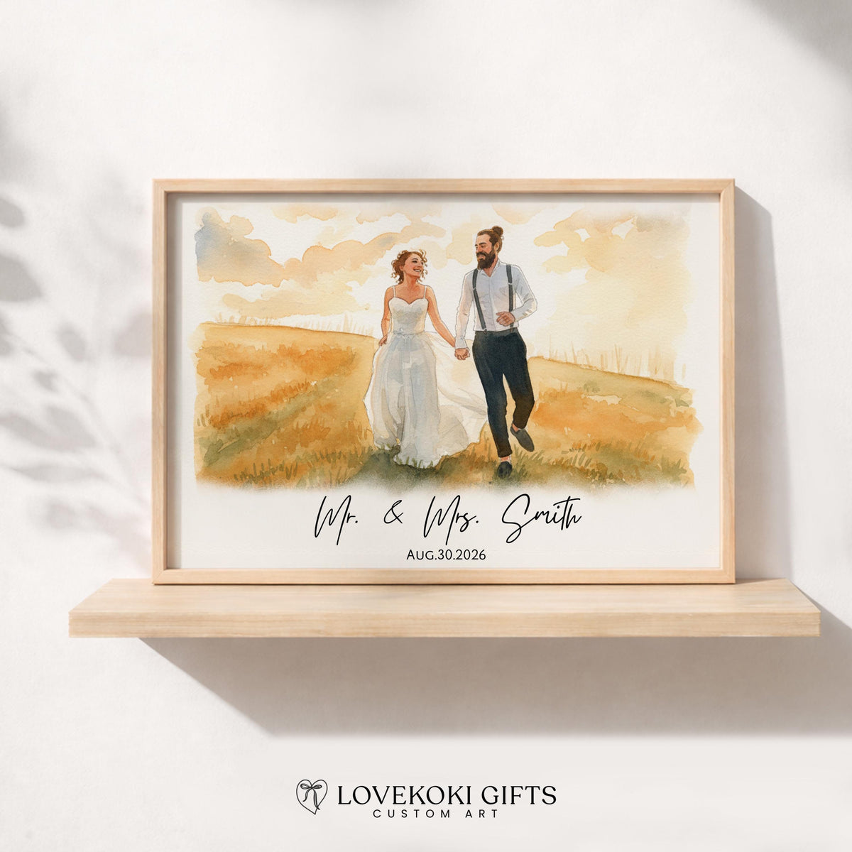 Custom Wedding Portrait from Photo with Venue, Watercolor Wedding Venue Painting Illustration, Personalized Wedding Gift, Digital Print
