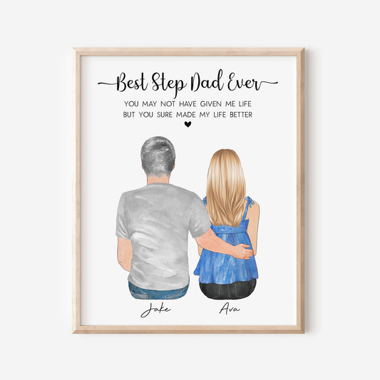 Valentine gift for Step Dad, Unbiological Dad Gift, Personalized Bonus Dad Gift, Other Father, Second Dad, Foster Dad, Step up dad gift