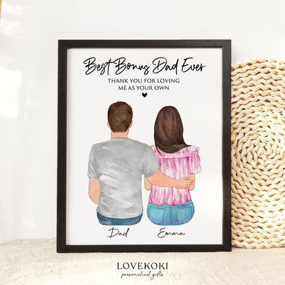 Valentine gift for Bonus Dad, Unbiological Dad Gift, Personalized Step Dad Gift, Other Father, Second Dad, Foster Dad, Father in Law gift